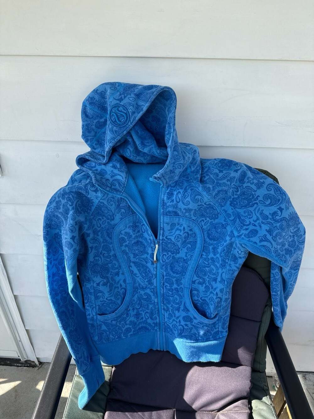 Lululemon Scuba Hoodie Full Zip Paisley Cornflower Blue
